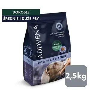 Sausa suņu barība ADDVENA Power of Nature pieaugušiem vidējas un lielas šķirnēm 2,5 kg
