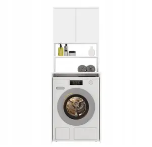 Шкаф для стиральной машины Top e Shop POLA MULTI белый, 2 двери, 1800×640×640 мм, 2 полки, ламинированная столешница