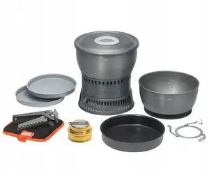 Tūrisma trauku komplekts ESBIT Alcohol Cookset 2,35 l – kompakts āra gatavošanas komplekts