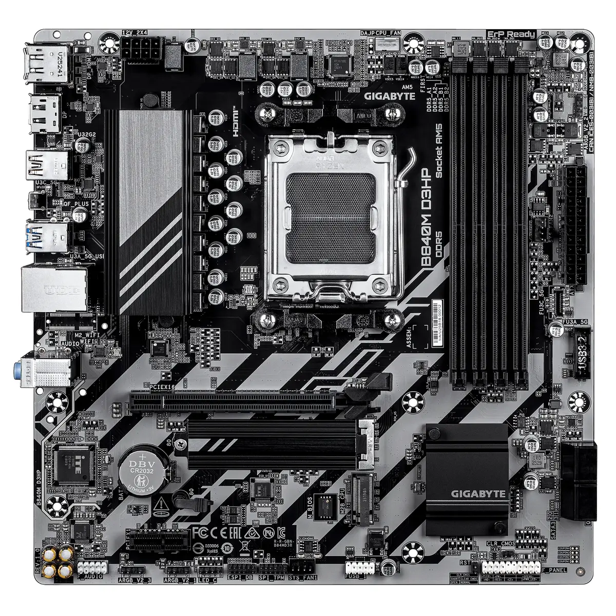 GIGABYTE B840M D3HP Micro ATX Motherboard Photo 2