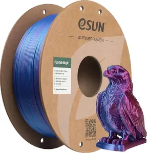 Filaments eSun EPLA-SILK MAGIC 1,75 mm 1 kg — PLA ar zīdainu efektu, sarkani-zils