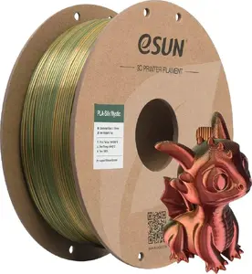 Filaments eSun EPLA-SILK MYSTIC 1,75 mm 1 kg — zīda efekta PLA, zelta/sarkana/zaļa krāsu maiņa