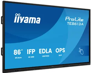 Interaktīvais panelis IIYAMA TE8613A-B2AG 85,6" (2,17 m) 4K UHD, 500 cd/m², Wi‑Fi, Android, 24/7