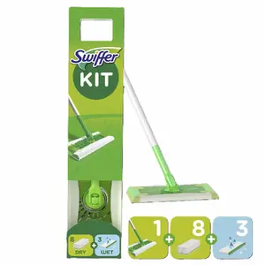 Grīdas slota Swiffer Sweeper Starter Kit ar 11 salvetēm (8 sausas, 3 mitras)