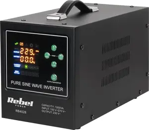 Преобразователь Rebel Power RB-4028 POWER-1000-LFP4 12В→230В чистая синусоида 1000VA/700W с функцией зарядки