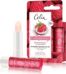 Lip Balm Celia Raspberry — protective oil-based lip balm, single piece