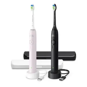Uzlādējama soniskā zobu suka Philips 3100 series HX4072/42 — 2 rokturi, 2 uzgaļi, Li‑Ion akumulators, Daily Care režīms