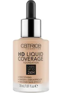 Šķidrā tonālais Catrice HD Liquid Coverage 30 ml ar pipeti — tonis 030 Sand Beige