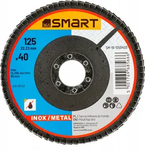 Cutting flap disc Smart 125 mm stainless/metal 40 grit 19-125040S