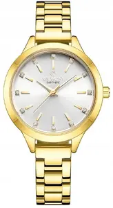 Wrist Watch Giewont Sapphire GW2720-B2 — women's analog watch, gold and silver tones, sapphire crystal