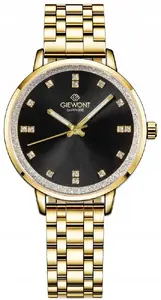 Wrist Watch Giewont Sapphire GW7370-B4 — women's, gold case, black dial