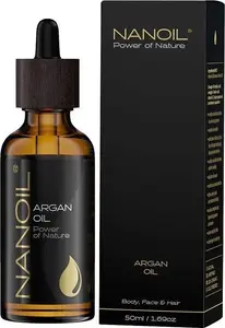 Argāna eļļa matiem un ķermenim Nanoil 50 ml — barojoša un izlīdzinoša eļļa