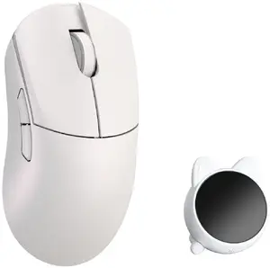 Gaming mouse No name HUAN-WHITE-O with Omron optical switches, white