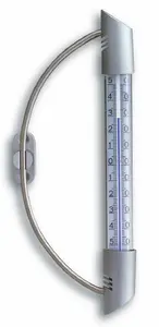 Liquid environment thermometer tfa dostmann 14.6015 for outdoor use, °C, 235×103×26 mm, silver