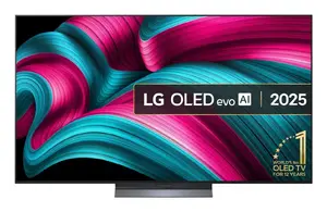 TV LG OLED evo AI 65" C5 4K Smart TV, OLED evo, 3840×2160, WebOS, Wi‑Fi, DVB‑T/S/C, black
