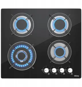 Built-in gas cooktop No name MGBG-604B — 4 burners, stainless steel finish