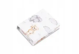 Натяжная детская простыня Sensillo Teddy серый 60x120 см