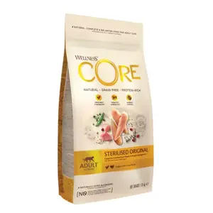 Kaķu barība PRIMA Wellness CORE Sterilised Original — vistas un tītaru, pieaugušajiem, bez graudiem, 1.75 kg