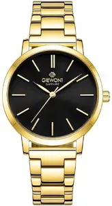 Wrist Watch Giewont Sapphire GW2360-B3 — Women's, Gold Case, Black Dial, Sapphire Crystal