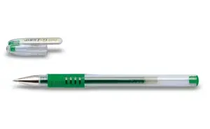 Gēlas pildspalva PILOT BLGP-G1-5 Green — 0,3 mm galu, zaļa tinte, caurspīdīgs korpuss