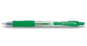 Gēla pildspalva PILOT Pilot BL-G2-5 Green, 0,3 mm gals, zaļas tintes, caurspīdīgs korpuss