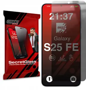 Защитное матовое стекло GrizzGlass SecretGlass с эффектом приватности для Samsung Galaxy S25 FE