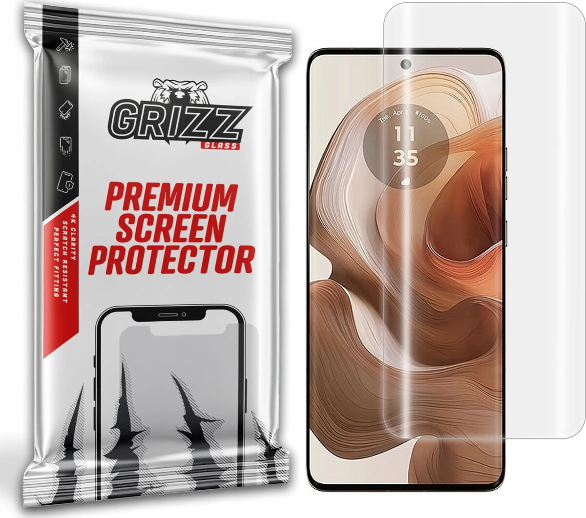 Ekrāna aizsargplēve GrizzGlass Hydrofilm priekš Motorola