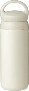 Travel mug Kinto Day Off 500 ml — insulated stainless steel white