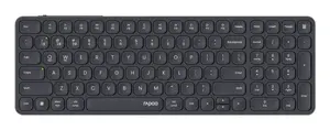 Klavatūra RAPOO E9710M bezvadu RF + Bluetooth QWERTZ vācu, tumši pelēka, 99 taustiņi, birojam