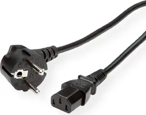 Power cable ROLINE straight IEC inlet, black, 5 m (ROLINE 19.08.1017)