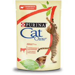 Dry Cat Food Purina Cat Chow Adult 1 by Nestle, Beef, 85 g
