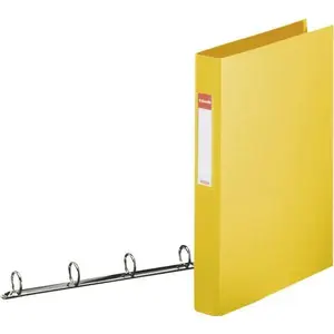 Ring Binder ESSELTE VIVIDA A4, plastic cover with 30% pre-consumer recycled PP foil, yellow