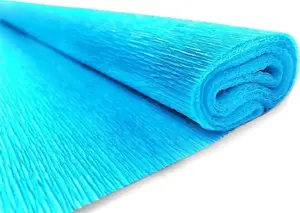 Crepe Paper INTERDRUK Bibuła marszczona No. 20 Lazur – pack of 10 sheets