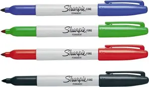 Pastāvīgais marķieris Sharpie Fine — sarkans, smalks uzgalis, noturīgas tintes