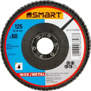 Flap disc Smart 125 mm grit 60 stainless/metal suitable for angle grinders