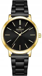 Wrist Watch Giewont Sapphire GW2360-B4 — women's, gold case, black dial