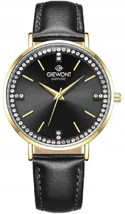 Wristwatch Giewont Sapphire GW5390-A4 – women's analogue watch, gold case, black dial