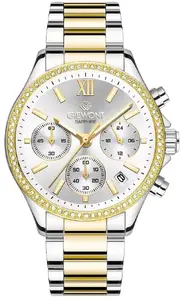 Watch Giewont Sapphire GW3670-B4 — women's analog wristwatch, silver and gold finish