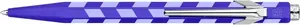 Ballpoint pen Caran d’Ache 849 Mosaic royal blue — metal body, refillable, MPN CDNM0849-302