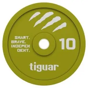 Rubber Coated Bumper Plate Tiguar 10 kg — Tiguar kolorowy bumper gumowy 10kg