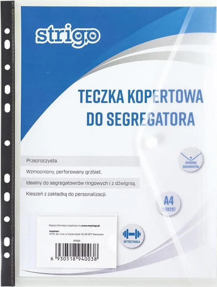 Mape-konvertu Strigo A4 no polipropilēna ar