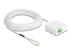 Optical Fiber Connection Box DELOCK 2 x SC/APC Simplex with 30 m G.657.A1 drop cable set