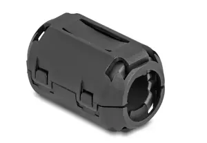 Ferrite core clamp DELOCK 80948, black, nickel/plastic/zinc, 36×23.5×22.2 mm, pack of 2