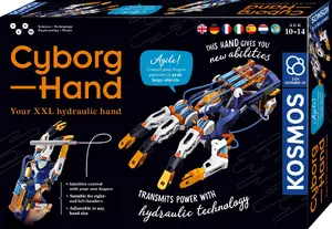 Engineering kit Kosmos Cyborg-Hand for ages 10+, black – mechanical model, educational construction set