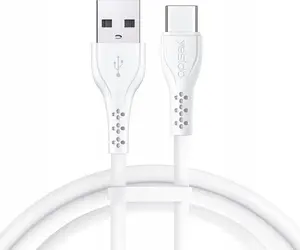USB kabelis yesido YID000110 — USB-A uz USB-C, 1 m, balts
