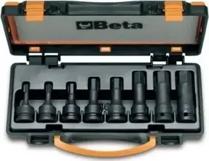 Набор ударных торцевых головок Beta Tools BE 720ME/C8, привод 1/2", 8 предметов, шестигранные