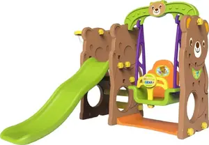 Playset DWM ZOG.CHD-161 3-in-1 slide, swing and basketball hoop – children's outdoor activity set