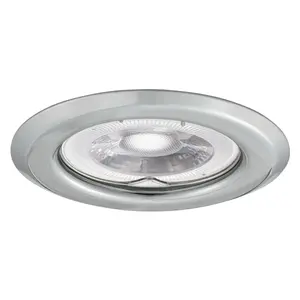 Ceiling lighting Kanlux 37152, GX5.3 fitting, chrome steel housing, 10 W, 220–240 V, Ø 8.2 cm, IP20