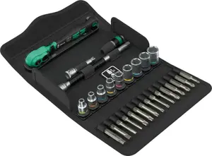 Wera Zyklop Comfort 1/4" Ratchet Set 8100 SA 14 — 14-piece hand tool set, reversible fine-tooth mechanism