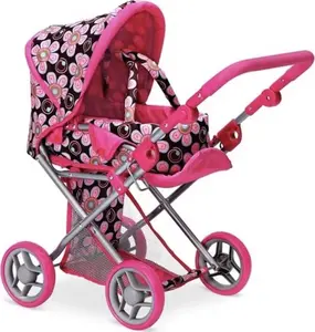 Toy doll stroller No name 9346 — lightweight pushchair for dolls, foldable play pram